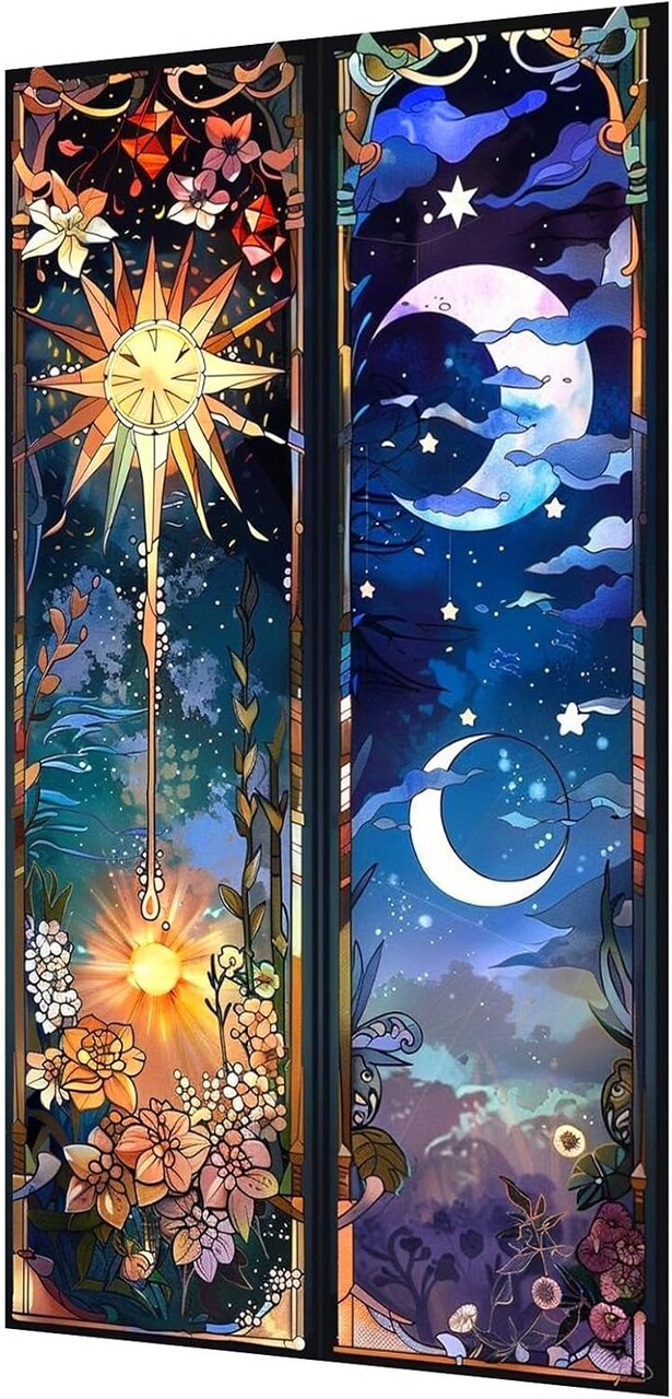 Large Sun & Moon Diamond Art Kit for Adults – 5D Round Full Drill Moon Gem Painting DIY Craft, 16x28 Inch Diamond Painting Kit